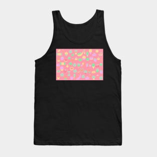 Sweet temptations, pink pastries catroons Tank Top